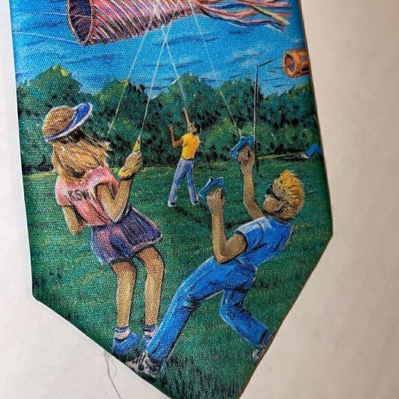 Vintage Ralph Marlin Designer KITES tie 1992 - Picture 3 of 11